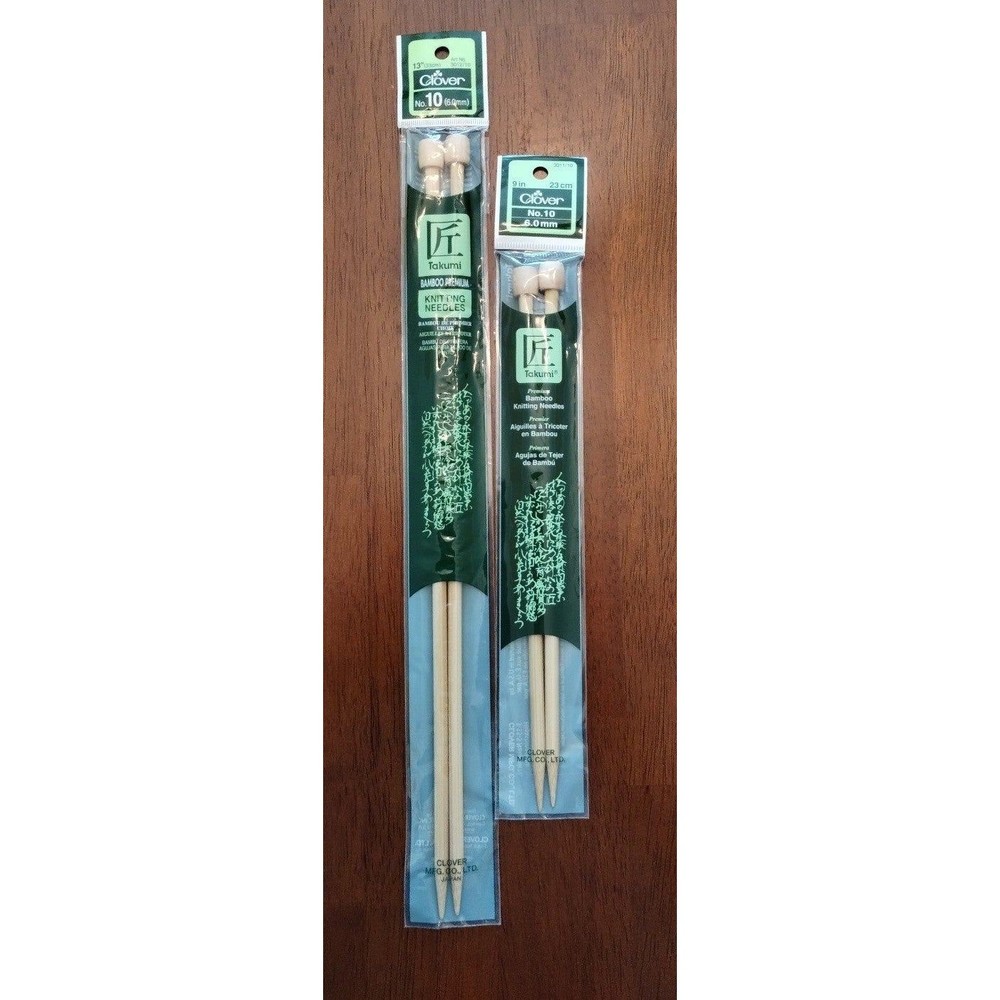 Takumi Bamboo Knitting Needles, 2 Pair - No. 10, 6.0mm